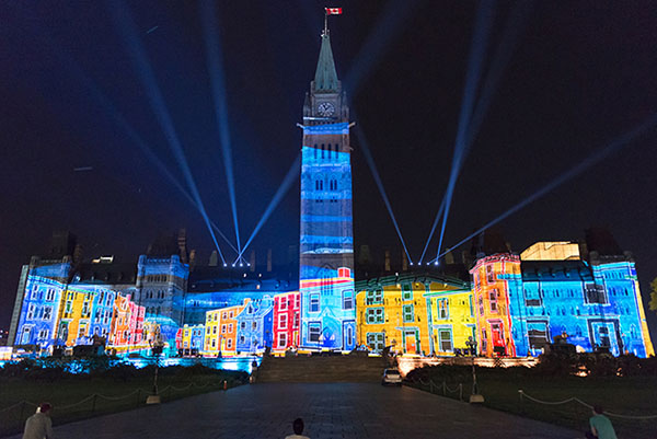 Parliament Hill light show