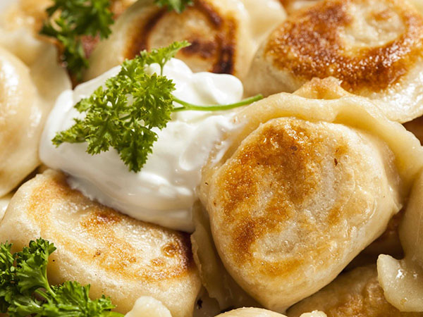 16 pierogis